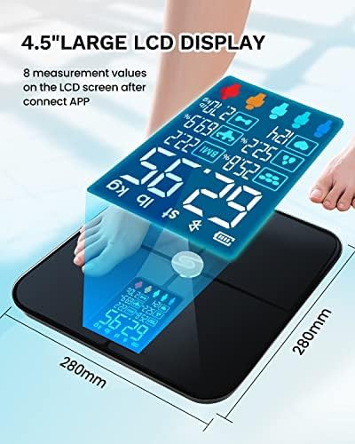 Black smart scale with large LCD — photo 3
