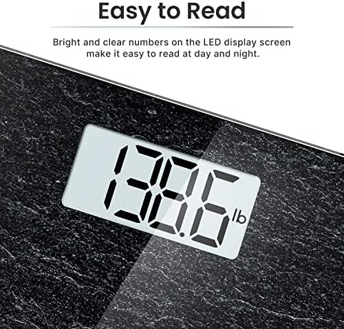 Digital bathroom scale with marble pattern — photo 3