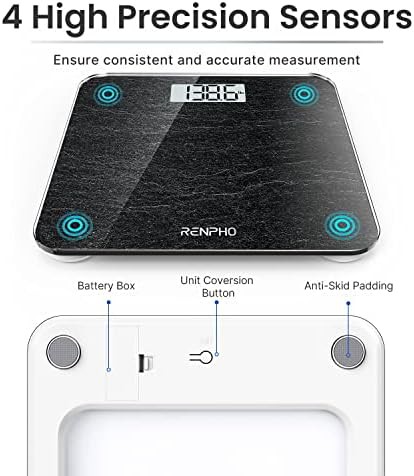 Digital bathroom scale with marble pattern — photo 4