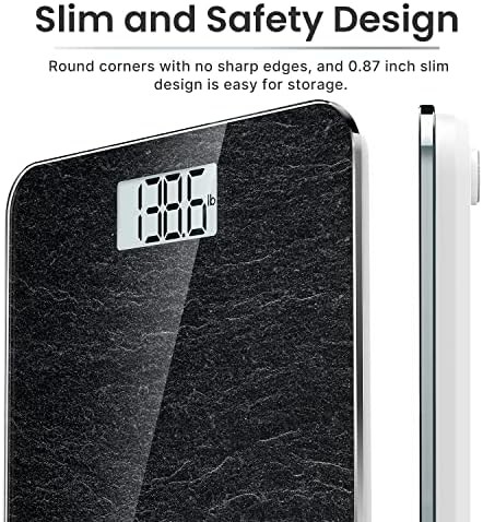 Digital bathroom scale with marble pattern — photo 5
