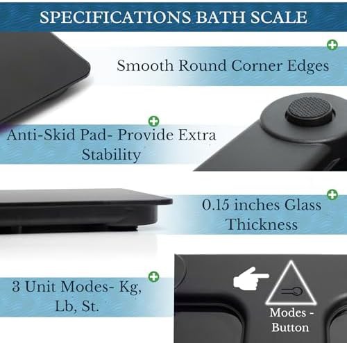 Black tempered glass backlit scale — photo 3