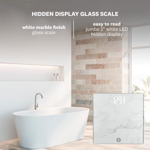 White marble finish digital bathroom scale — photo 5