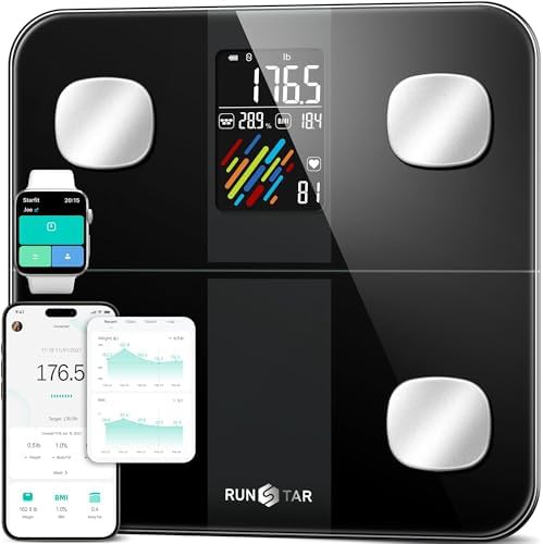 Digital scale with large display and heart rate