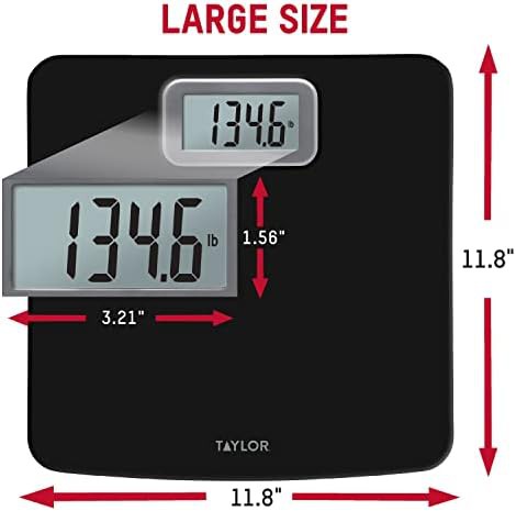 Black antimicrobial surface digital scale 400 lb — photo 3