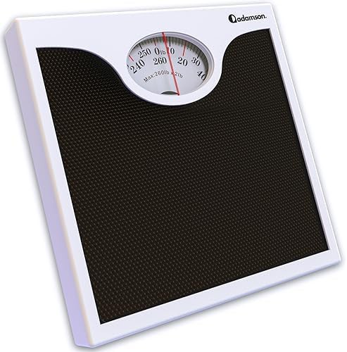 Analog weight scale with rubber surface