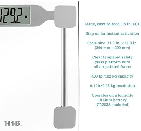 Thinner clear tempered glass digital scale — photo 4