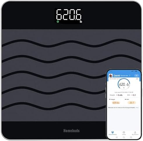 Black tempered glass high capacity smart scale