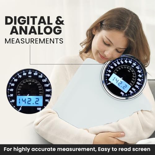 White dual display bathroom scale — photo 4