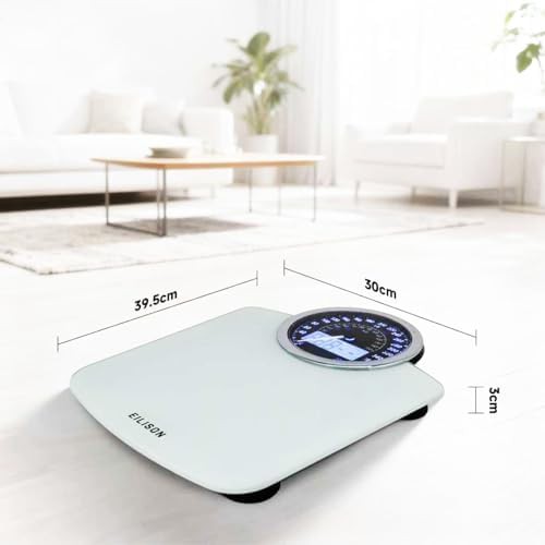 White dual display bathroom scale — photo 5