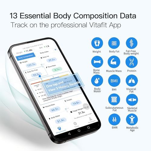 Black smart weight scale with app sync — photo 3