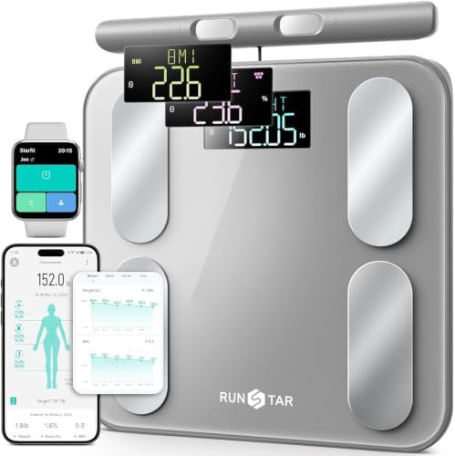 Smart fitness scale with eight electrode sensors