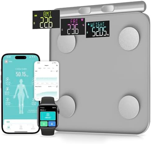 Black smart scale with eight electrode analysis