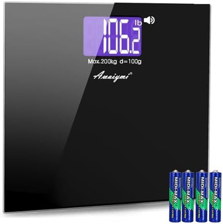 Talking bathroom scale with anti slip pad