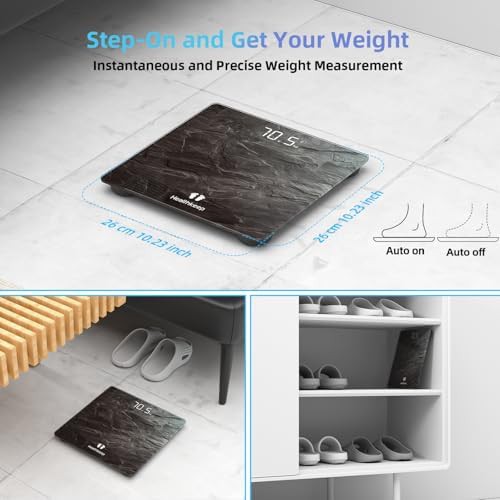 Marbled gray ultra slim digital scale — photo 5