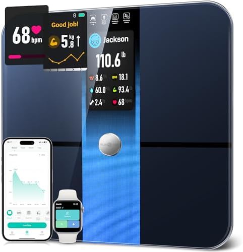 Smart scale with large color TFT display