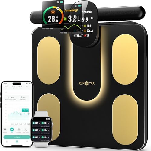 Smart scale with color TFT retractable handle