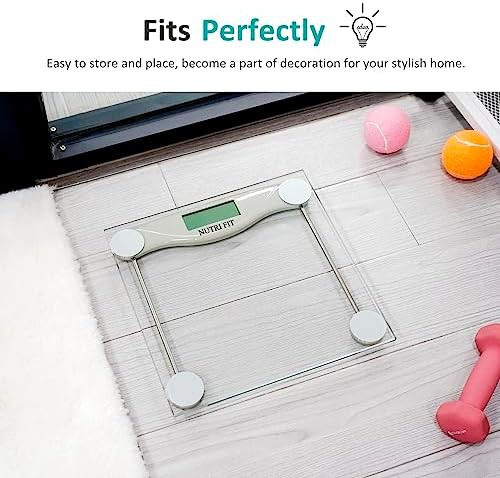 Grey digital weighing scale for bathroom — photo 3