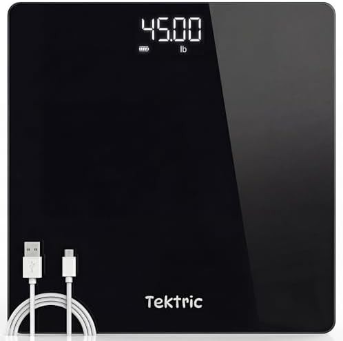 Rechargeable digital bathroom scale