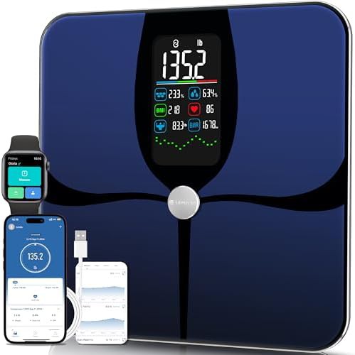 Rechargeable smart weight scale with BMI tracking