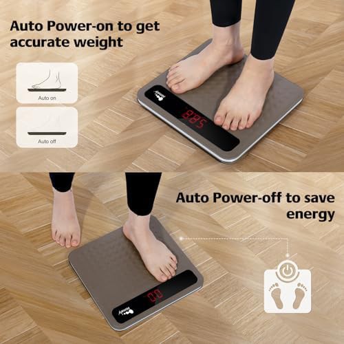 Himaly brown non slip digital body scale — photo 3