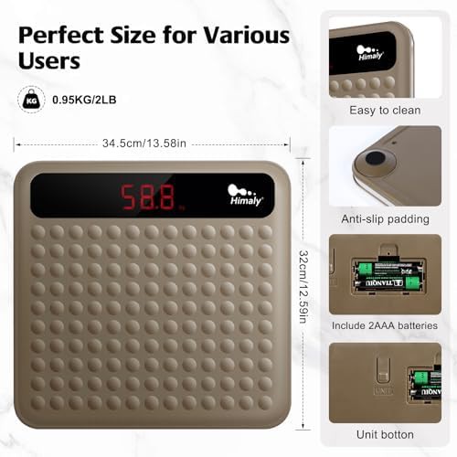Himaly brown non slip digital body scale — photo 4