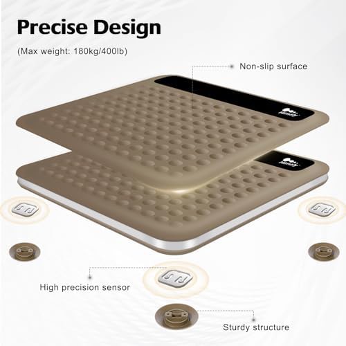 Himaly brown non slip digital body scale — photo 5