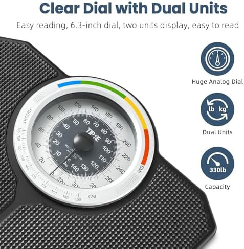 Analog mechanical dial bathroom weight scale — photo 3
