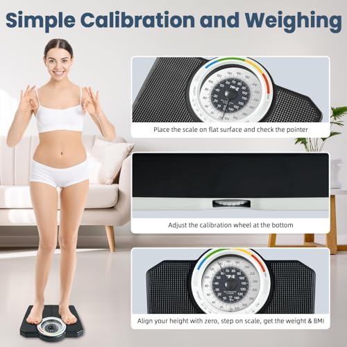 Analog mechanical dial bathroom weight scale — photo 4