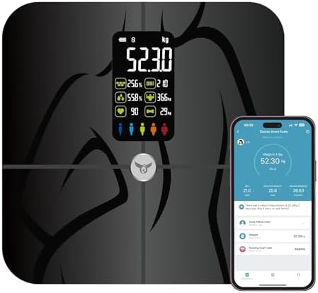 Black smart body composition analyzer with large display