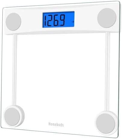 Clear tempered glass scale with backlit LCD