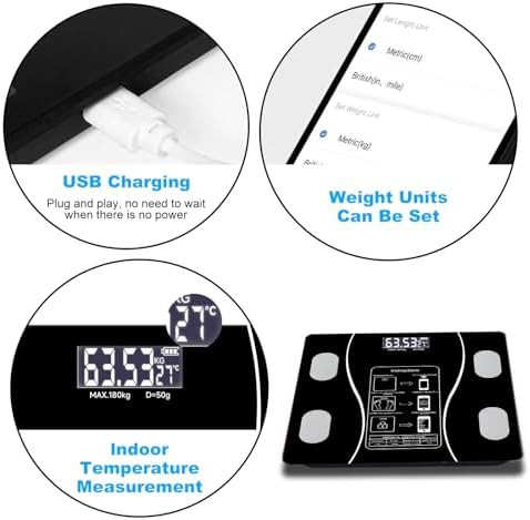 Black intelligent body fat and BMI scale — photo 4