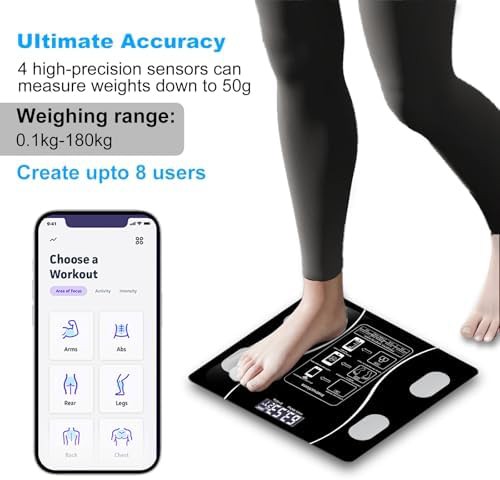 Black intelligent body fat and BMI scale — photo 5