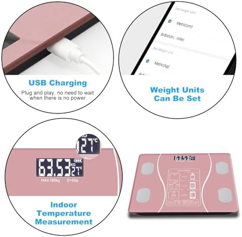 Pink intelligent body fat and BMI scale — photo 4