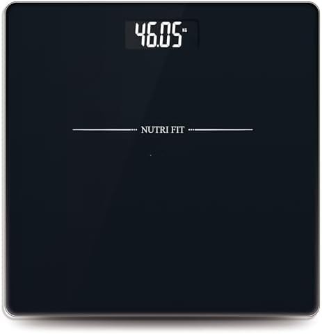 Jet black digital scale for weight loss watchers