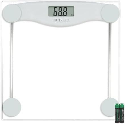 Bright white digital scale with large display