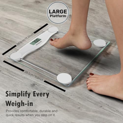 Bright white digital scale with large display — photo 3