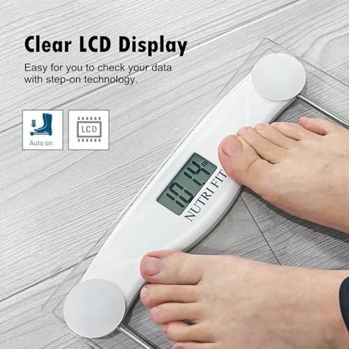 Bright white digital scale with large display — photo 4