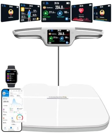 Body composition scale with retractable handle