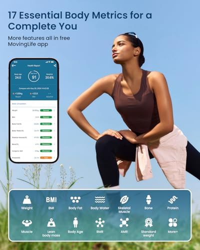 Himaly white rechargeable smart bmi scale — photo 3
