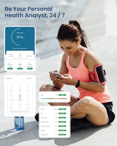 Himaly white rechargeable smart bmi scale — photo 5
