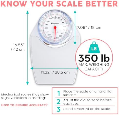 White non slip analog scale 350 lb — photo 3