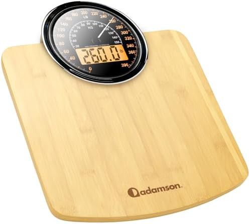 Backlit hybrid dial weight scale