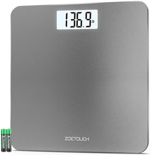 Grey tempered glass scale with backlit LCD