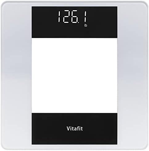 Silver digital scale with white LED