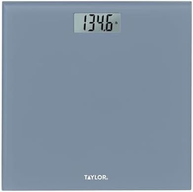 Slate blue glass digital body scale