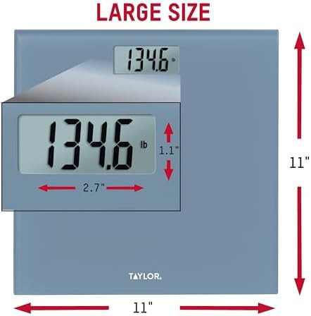 Slate blue glass digital body scale — photo 3