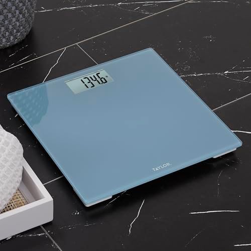 Slate blue glass digital body scale — photo 4