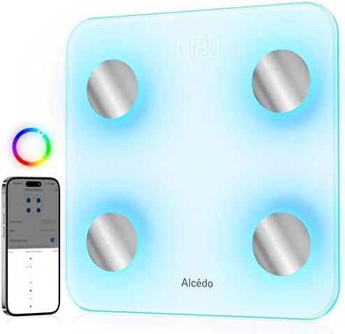White color changing smart body scale