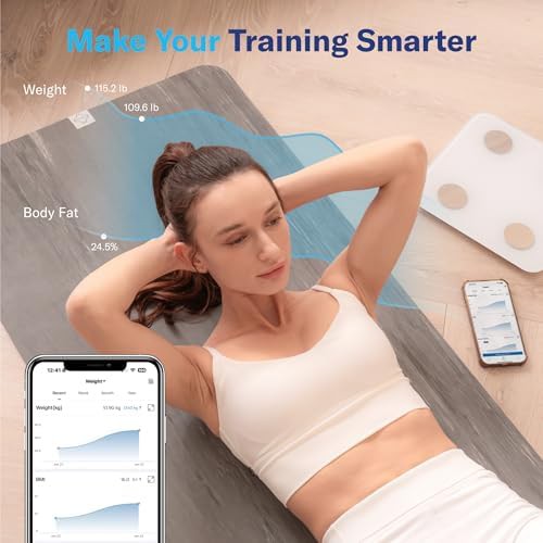 White color changing smart body scale — photo 5