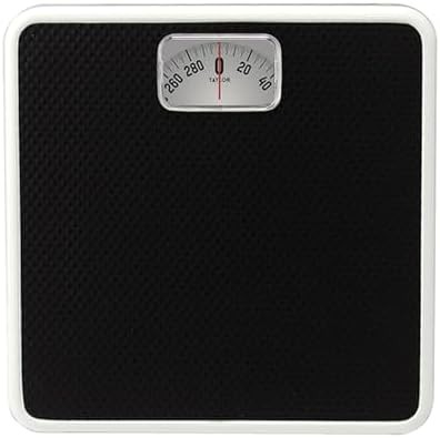 White analog dial bathroom scale